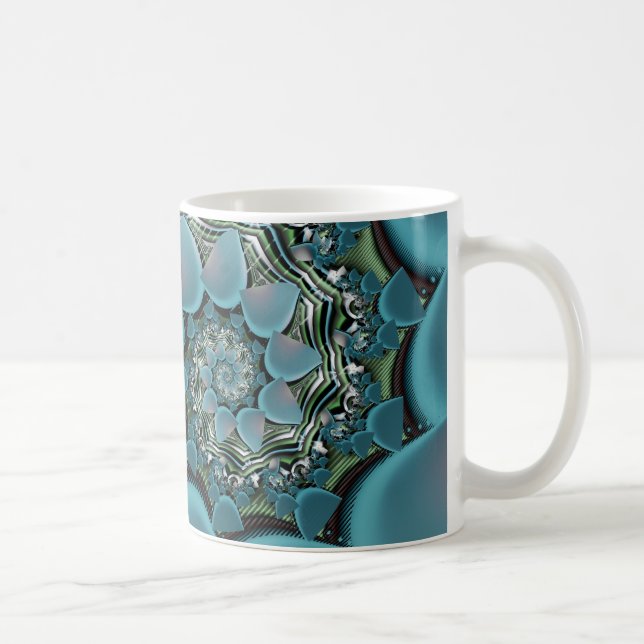 Rainy Day Spiral Fractal Coffee Mug (Right)
