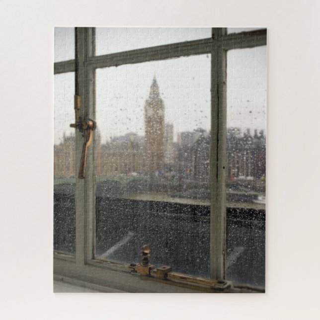 Rainy Day View of Big Ben - 16x20 - 520 pc Jigsaw Puzzle (Vertical)