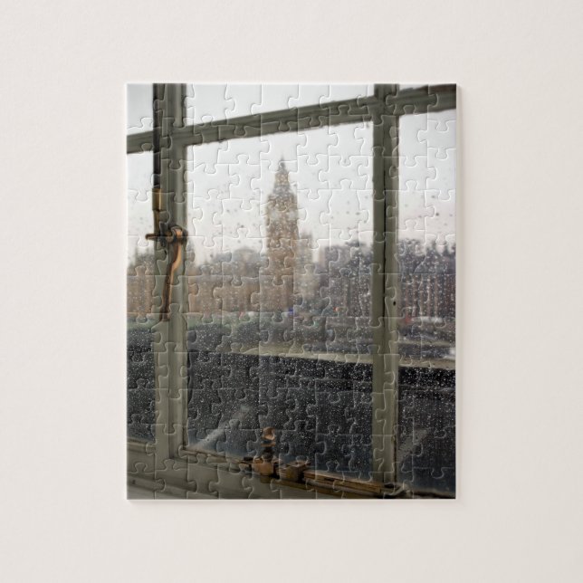 Rainy Day View of Big Ben - 8x10 - 110 pcs Jigsaw Puzzle (Vertical)
