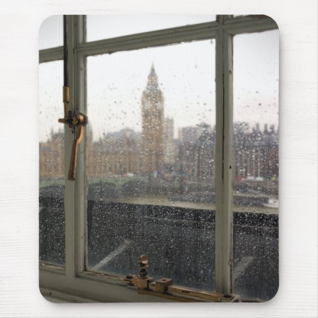 Rainy Day View on Big Ben - London Mouse Pad (Front)