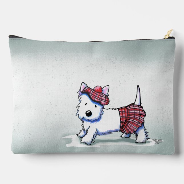 Rainy Day Westie KiniArt Accessory Pouch (Back)