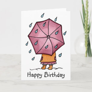 Rainy Days Birthday Card