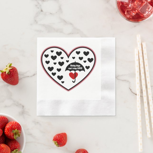 Rainy Days Can't Stop Love Napkin (Insitu)