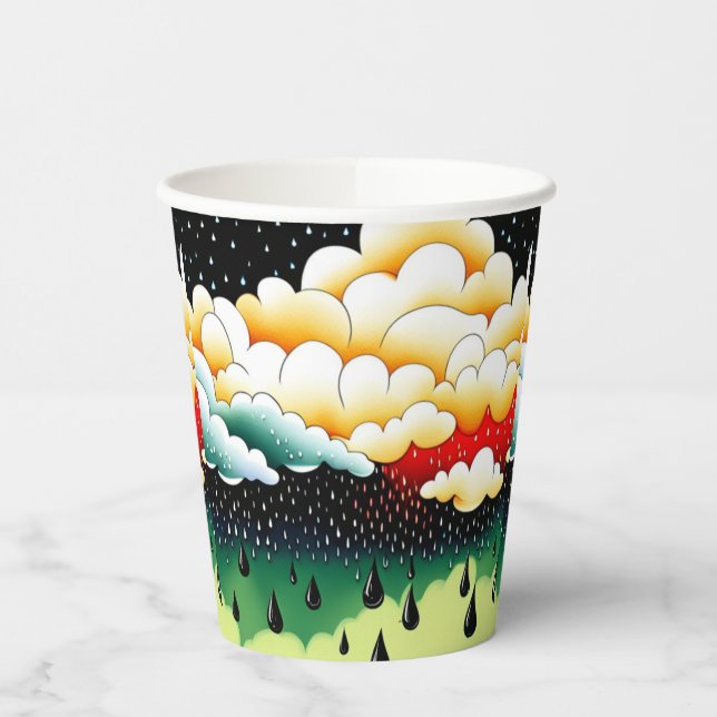 Rainy Days Paper Cups (Left)