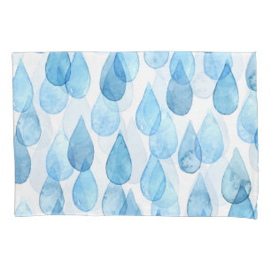 Rainy Days: Watercolor Pattern Vintage Pillowcase