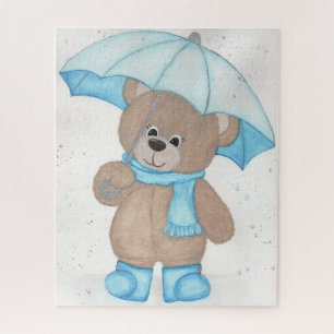 Rainy Daze Teddy Bear Jigsaw Puzzle