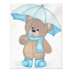 Rainy Daze Teddy Bear Photo Print