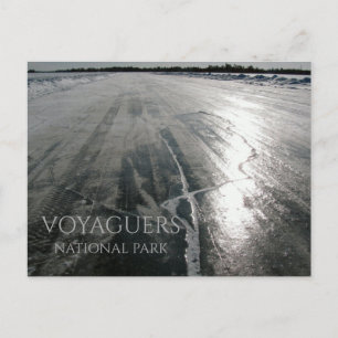 Rainy Lake Ice Road, Voyageurs National Park, MN Postcard