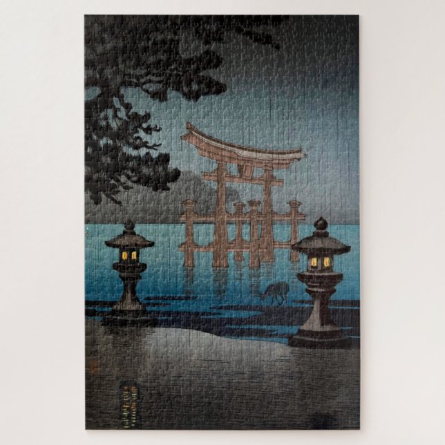 Rainy Miyajima by Tsuchiya Koitsu Jigsaw Puzzle (Vertical)