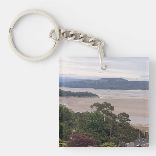 Rainy Morecambe Bay Key Ring (Front)