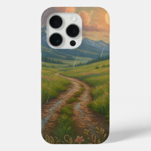 Rainy Mountain Morning iPhone 15 Pro Case