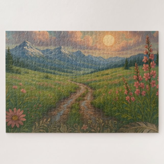 Rainy Mountain Morning Jigsaw Puzzle (Horizontal)