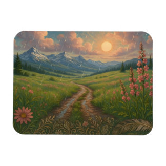 Rainy Mountain Morning Magnet