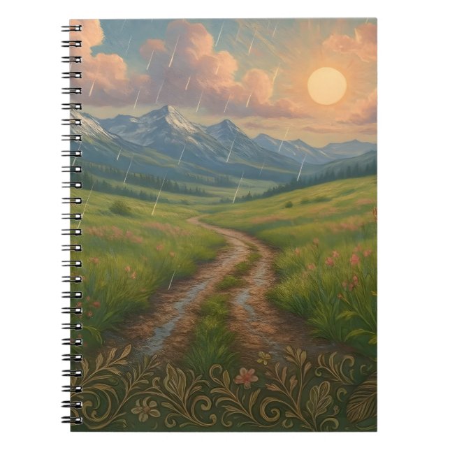 Rainy Mountain Morning Notebook (Front)