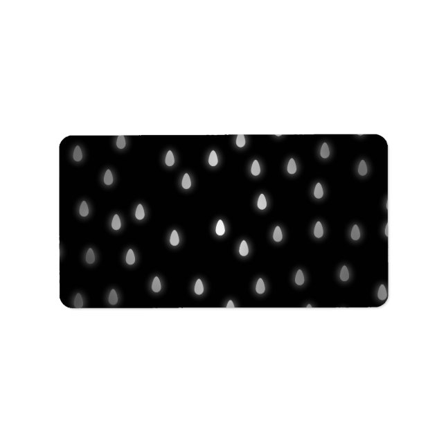Rainy night sky. Black and Grey. Label (Front)