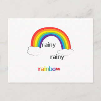 Rainy Rainbow Postcard