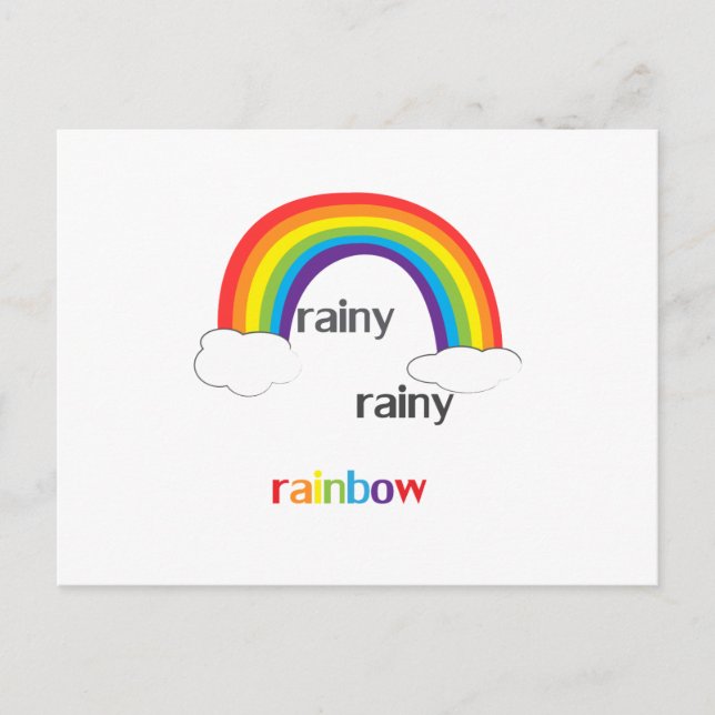 Rainy Rainbow Postcard (Front)