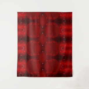 Rainy Red Dianthus Ikat 6 Tapestry