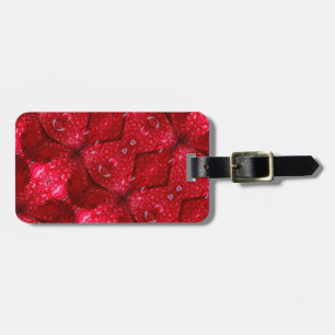Rainy Red Petunia Ikat Too Luggage Tag