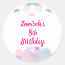 Rainy Season - Pastel Umbrella and Clouds