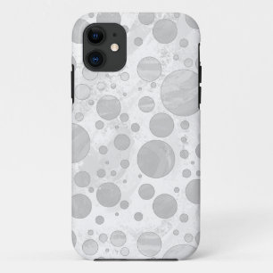 Rainy Sky Grey Polka Dots iPhone 11 Case