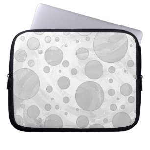Rainy Sky Grey Polka Dots Laptop Sleeve