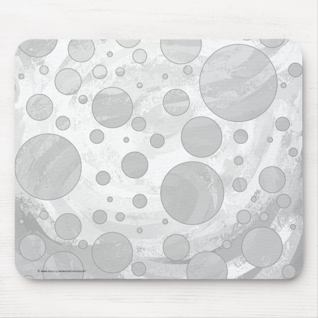 Rainy Sky Grey Polka Dots Mouse Pad (Front)