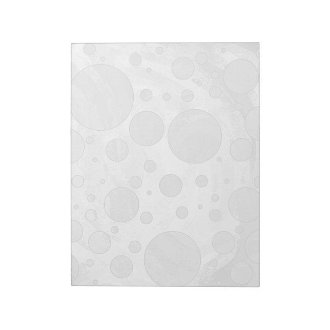 Rainy Sky Grey Polka Dots Notepad (Rotated)