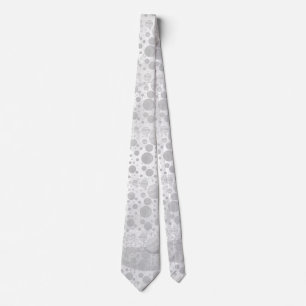Rainy Sky Grey Polka Dots Tie