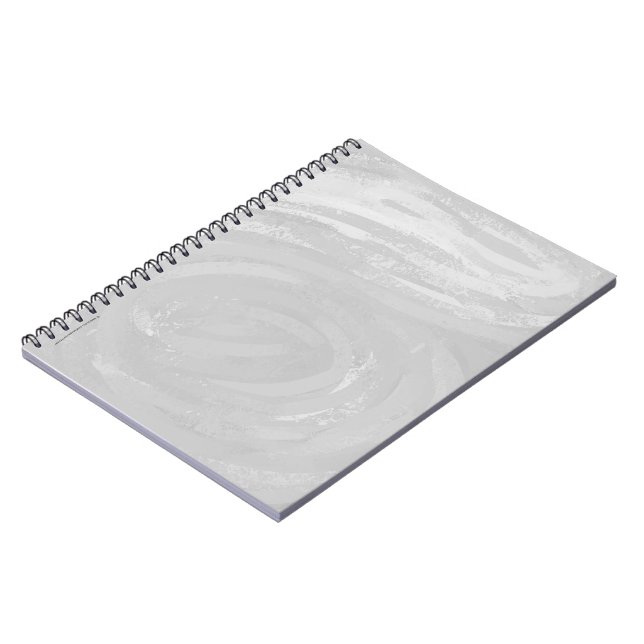 Rainy Sky Grey Swirl Notebook (Left Side)