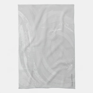 Rainy Sky Grey Swirl Tea Towel