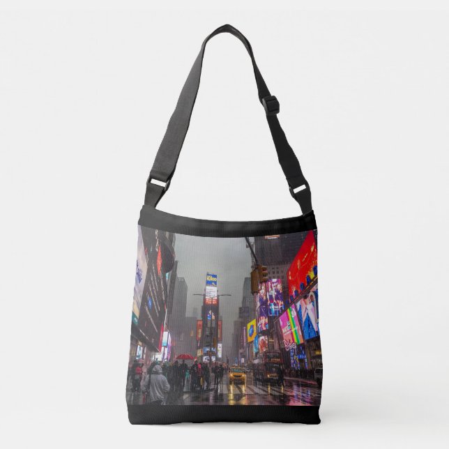 Rainy Times Square Crossbody Bag (Front)