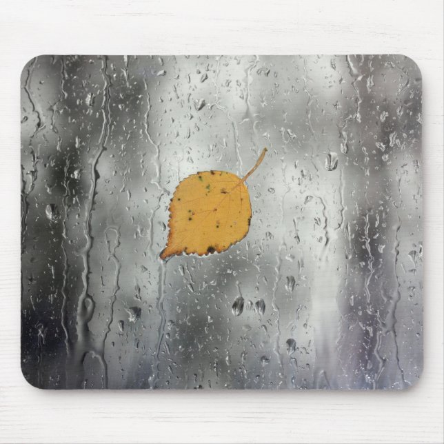 Rainy window with leaf mouse pad (Front)