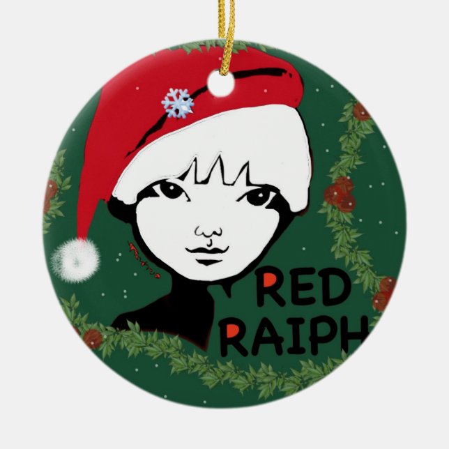 Raiph tree hing ceramic ornament (Front)