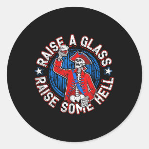 Raise A Gl Raise Some Hell Classic Round Sticker