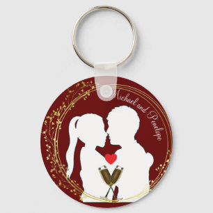 Raise a Toast to the Happy Couple Elegance   Key Ring