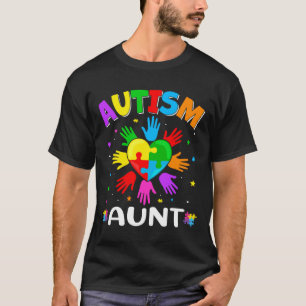 Raise Hand Autism Awareness Aunt Family Matching O T-Shirt