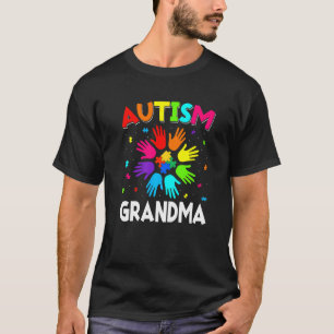 Raise Hand Autism Awareness Grandma Family Support T-Shirt
