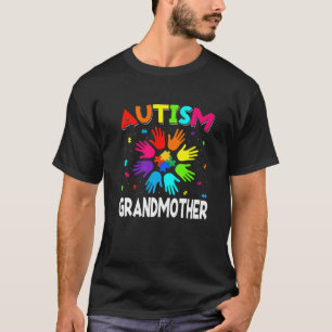 Raise Hand Autism Awareness Grandmother Family Sup T-Shirt