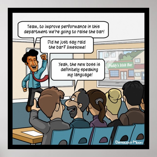 Raise the Bar Funny Poster (Front)