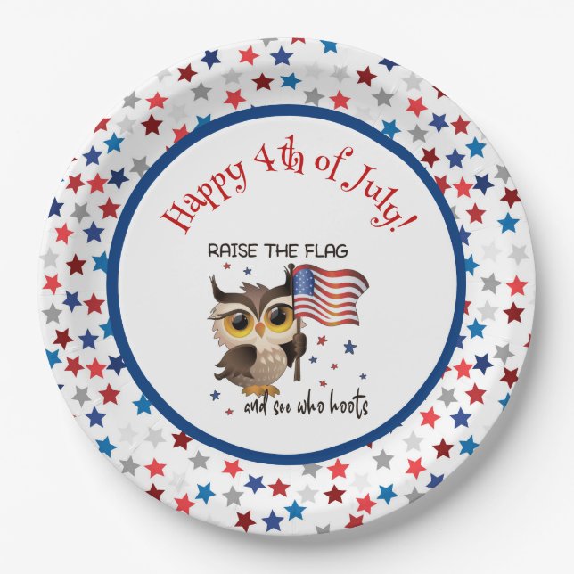 Raise the flag paper plate (Front)