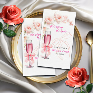 Raise the Glass She's Tying The Knot Bridal Shower Napkin