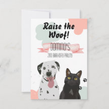 Raise the Woof Dog Birthday Party Invitation