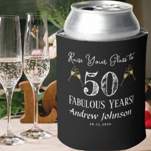 Raise Your Glass to 50 Fabulous Years! Birthday Can Cooler