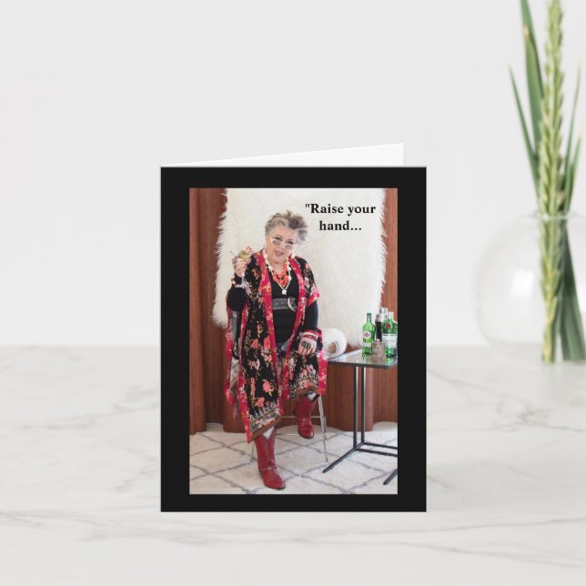 Raise your hand if you think the world is crazy card (Front)