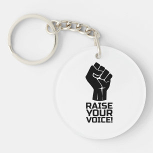 Raise Your Voice 1 B Key Ring