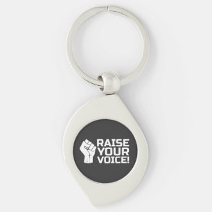 Raise Your Voice 2 W Key Ring