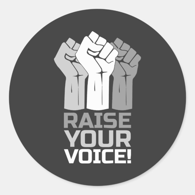 Raise Your Voice 3 Classic Round Sticker (Front)