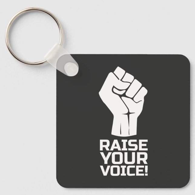 Raise Your Voice 5 w Key Ring (Front)