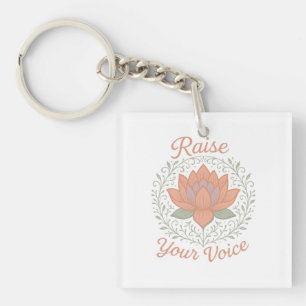 Raise Your Voice Feminist Tee – Bold Empowerment  Key Ring